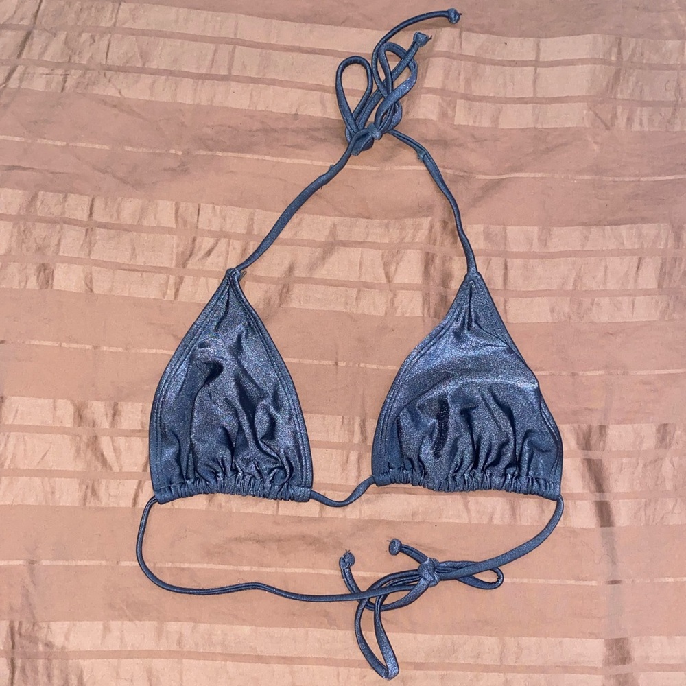 Gray swim top